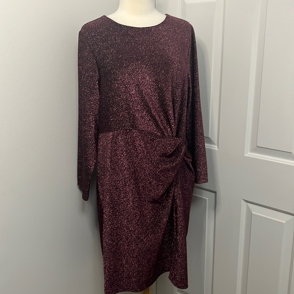 Torrid size 3 pink black metallic dress